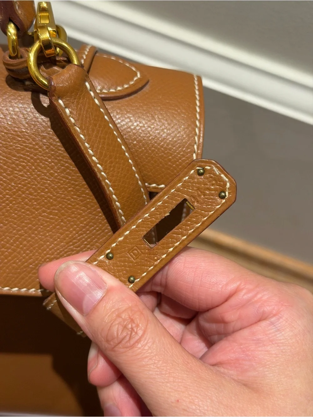 Hermes Kelly 32 Gold Epsom authentic - Picture 4 of 6